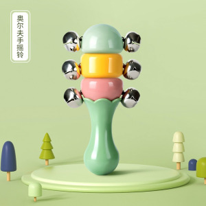 婴幼儿玩具手摇铃铛新生的儿0到3个月宝宝拨浪鼓安抚小沙锤可啃咬