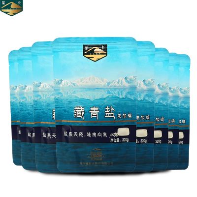 茶卡藏青盐8包*320g无碘盐不加抗结剂茶卡湖盐自然结晶无添加自营食用盐