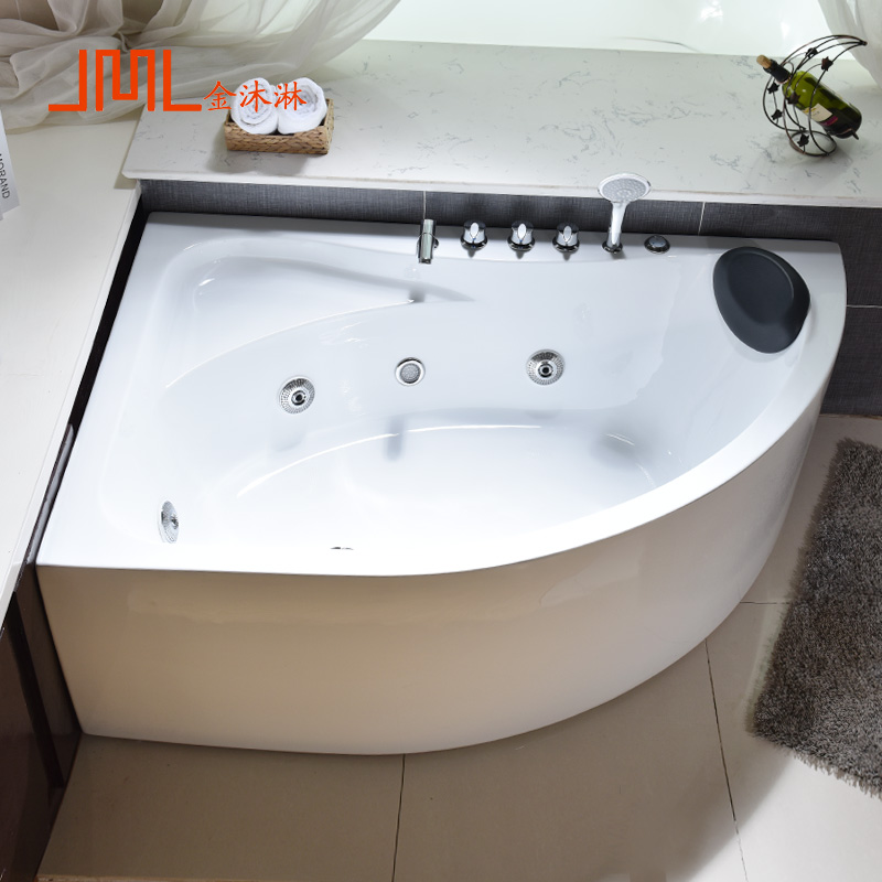 三角浴缸扇形家用成人亚克力浴盆可配按摩浴缸浴池春季促销