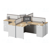 臻远 ZYGW-017屏风工作卡位职员桌办公桌 十型四人位