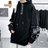 YANXU连帽卫衣男生青少年初中高中学生外套潮牌帅气休闲宽松上衣服