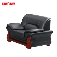 双朗 皮质单人位沙发 SL-HB86115BL 1100*850*860mm 黑色 张