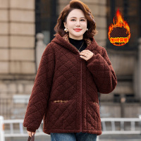 大毛领妈妈装洋气中老年人棉衣外套时尚简约棉服女中年装60岁50岁_728