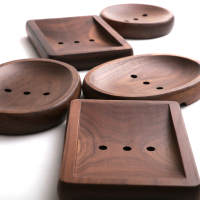 胡桃木肥皂盒沥水日式无印木制浴室手工皂托创意香皂盒皂架肥皂碟