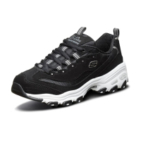 斯凯奇女鞋 厚底黑白熊猫鞋减震复古休闲运动老爹鞋 11930-BLK 黑色/白色