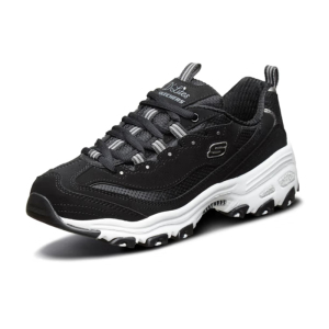 斯凯奇女鞋 厚底黑白熊猫鞋减震复古休闲运动老爹鞋 11930-BLK 黑色/白色