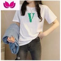 七斓2023新款黑色圆领短袖t恤女夏季欧货简约别致显瘦设计感上衣