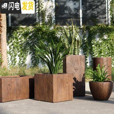 三维工匠水泥花盆定制定做大号简约创意个性现代客厅落地阳台别墅酒店园林 企业客户批量采购花盆找客服 大花盆容器