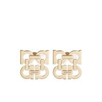 Salvatore Ferragamo女士黄铜四叶幸运挂钩耳饰简约百搭 clipon 设计无耳洞通用