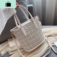 流行仙女包包2020秋季新款潮韩版百搭斜挎包呢子时尚手提包水桶包NEW LAKE