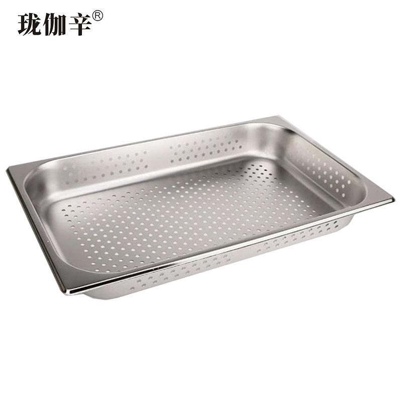 珑伽辛 不锈钢冲孔份数盆洗菜盆漏盆沥水盆 1/1 535*330*65mm/个