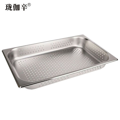 珑伽辛 不锈钢冲孔份数盆洗菜盆漏盆沥水盆 1/1 535*330*65mm/个