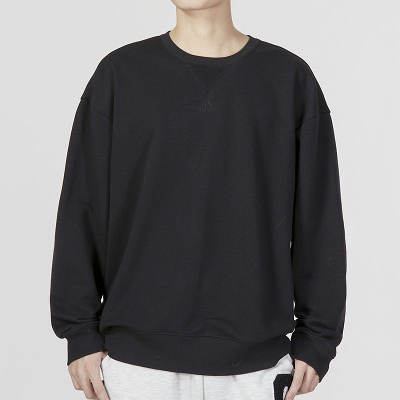 阿迪达斯(adidas)男装新款运动休闲服时尚健身保暖透气圆领卫衣套头衫 IC9807