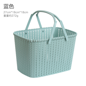 手提洗澡篮子浴筐洗漱用品韩国范儿可爱洗浴沐浴蓝浴室收纳篮框筐