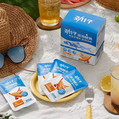 劲仔 深海鳀鱼 经典香辣味58g/袋*2袋+秘制卤香味58g/袋*2袋(组)