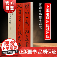 怀素草书集字春联 春联春联挥毫程峰简体旁注草书毛笔字贴上海书画出版社成人学生临摹临帖练习集字选字书法艺术篆刻字帖