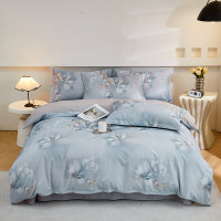 彼加曼 BGM-T2530“清风海棠”加厚铂金全棉四件套(被套200*230cm)