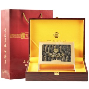 [门店同城4小时达]宫品海参M6精选有机淡干海参30-40只250g礼盒装 辽宁大连辽刺参生鲜 海鲜水产