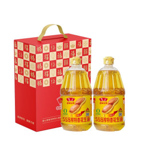 鲁花压榨一级花生油5L非转基因高浓香天然健康营养美味厨房必备
