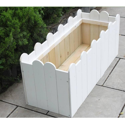 花盆木实木箱花方形防腐白色箱长种植木花盆花长方花箱120*40*30