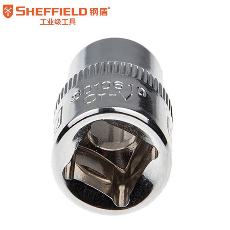 钢盾(SHEFFIELD) S010619 10mm系列公制6角标准套筒19mm[家用]