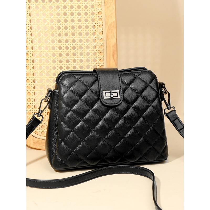 Ceba2023新款潮小香风菱格包包大容量斜挎女包时尚简约软皮单肩包包女