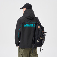 秋冬新款冲锋衣新款潮牌防风宽松休闲工装夹克连帽外套时尚潮ins