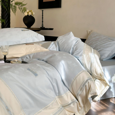 100S澳棉！轻奢感长绒棉床上四件套纯棉床单被套1.5m1.8m