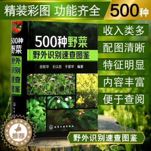 [醉染正版]500种野菜野外识别速查图鉴中医养生书籍大全自然生物科学植物草药识别学百科全书健康饮食谱书野外效游探险生活常