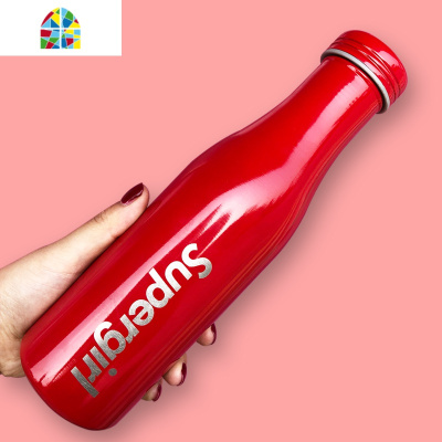 水杯男创意个性潮流杯子小口大容量简约清新森系不锈钢便携保温杯 FENGHOU 500ml银色骷髅