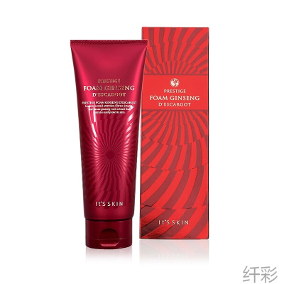 伊思(It'sskin)红参洁面奶保湿补水护肤洗面奶深层清洁红参蜗牛洗面奶红参洁面150ml