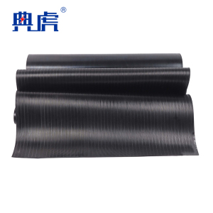 典虎 绝缘胶垫 黑色条纹5mm*1.2m*5m 10kv 卷