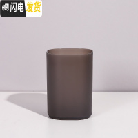 三维工匠斜插式笔盒筒创意网红时尚收纳盒女ins北欧个性简约办公用品学生桌面收纳 办公室多功能 磨砂黑色圆筒(1个)无笔筒