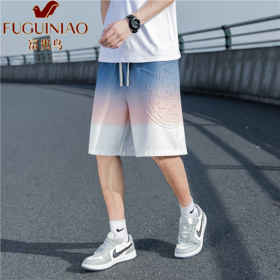 富贵鸟(FUGUINIAO)短裤男夏季薄款潮牌宽松运动休闲裤子男士潮流外穿五分沙滩裤