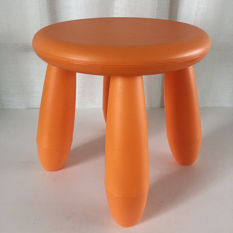 苏宁 金菲罗格 儿童圆凳宝宝垫脚凳换鞋凳子塑料彩色凳子 儿童圆凳 橙色