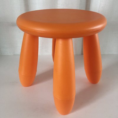 苏宁 金菲罗格 儿童圆凳宝宝垫脚凳换鞋凳子塑料彩色凳子 儿童圆凳 橙色