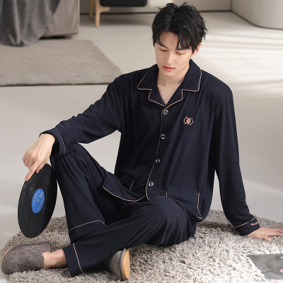 男士睡衣秋冬季德绒双面磨毛保暖加厚款长袖可外穿冬天家居服套装
