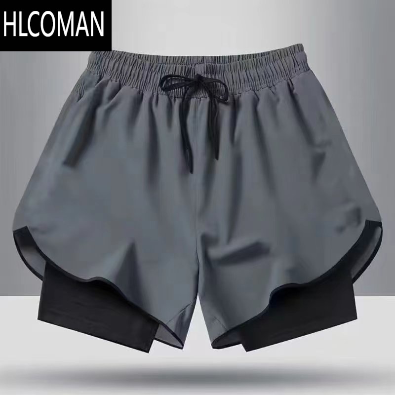HLCOMAN2025年夏季新款休闲跑步运动短裤男生田径宽松休闲速干bf风五分裤