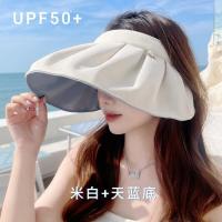 UPF50+贝壳防晒帽女夏季发箍两用防紫外线遮阳帽焦下同款帽子