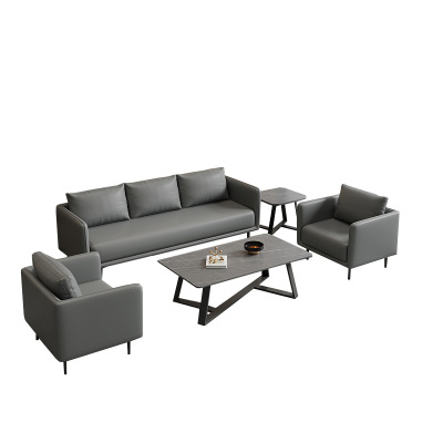 悦兴诚接待沙发180*70*75cm(1+1+3+茶几+边几)套