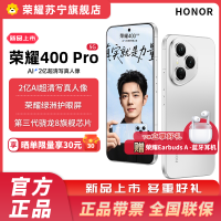 赠蓝牙耳机 荣耀400 Pro 12GB+256GB 揽月银 5G智能手机
