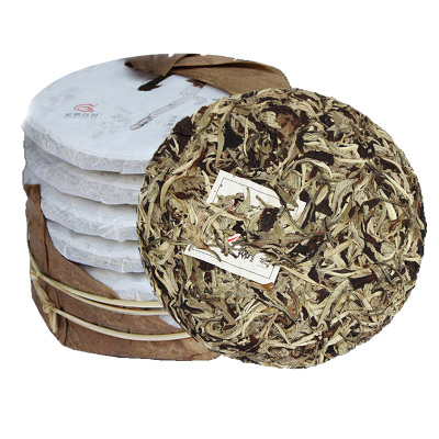 茗纳百川月光白2019年云南普洱茶生茶景谷大白毫月光白生茶茶饼月光美人整提价7饼2499克