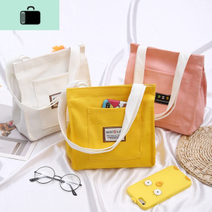 新款复古豆腐包box锁扣小方包帆布逛街包单肩斜挎简约百零钱 女包NEW LAKE女手包