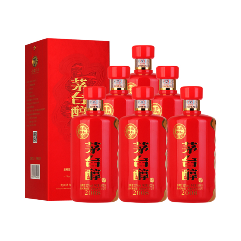 [假一赔十]茅台醇53度500ml柔和酱香型白酒 茅台醇 2008 整箱装6瓶