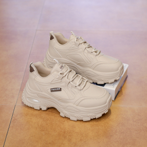 La Chessiers老爹鞋女鞋春秋新款网面透气厚底百搭低帮鞋休闲运动休闲鞋