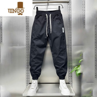 YANXU休闲裤男士夏季2023新款速干薄款运动裤潮流宽松九分束脚工装裤男