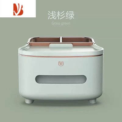 三维工匠抽纸盒桌面纸巾盒收纳家用客厅茶几纸巾盒多杂物遥控器好整理 轻奢镀金-浅衫绿/纸巾盒+升级款
