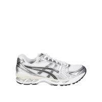 ASICS跑步鞋男舒适透气缓震轻便白色银色点缀黑色细节透气网面