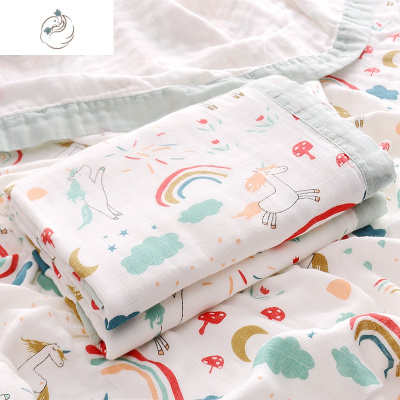 婴儿四层竹纤维浴巾儿小盖毯暖气房空调房小被子天然竹棉舒适主义