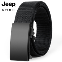 Jeep男士皮带无牙2025新款内穿自动扣腰带帆布工装裤年轻人休闲潮